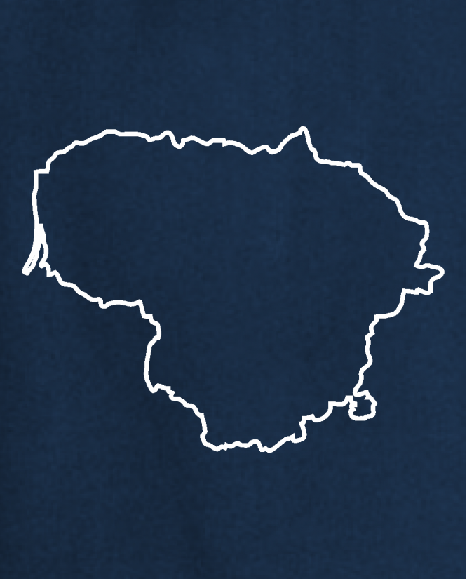 Džemperis Lietuvos žemėlapio kontūrai